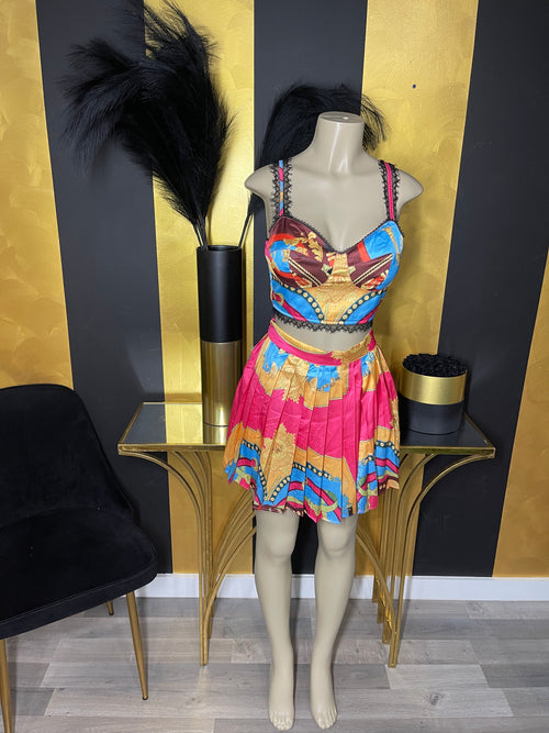 Romantic Satin Skirt Set